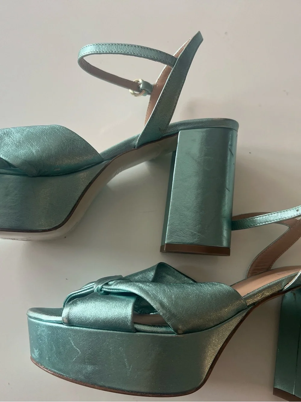LK Bennett London size 40 , 9-9.5 metallic leather platforms from Nordstroms NWD